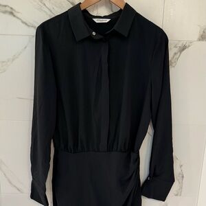 Amanda Uprichard Black Long Sleeve Dress